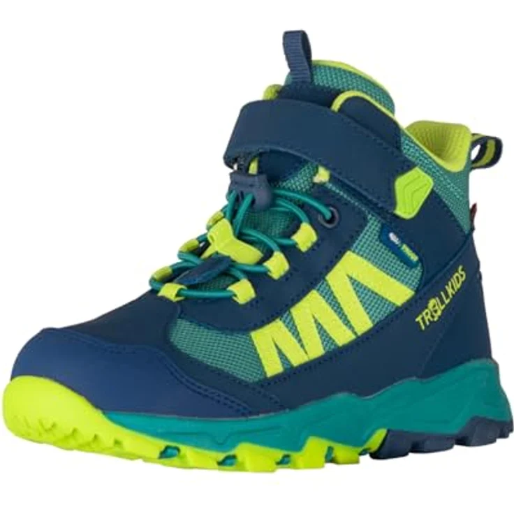TROLLKIDS Kids Tronfjell Hiker Mid Wanderschuh, knöchelhoch, wasserdicht, Schnellschnürung mit Klettriegel, reflektierendes Element – Bild 1