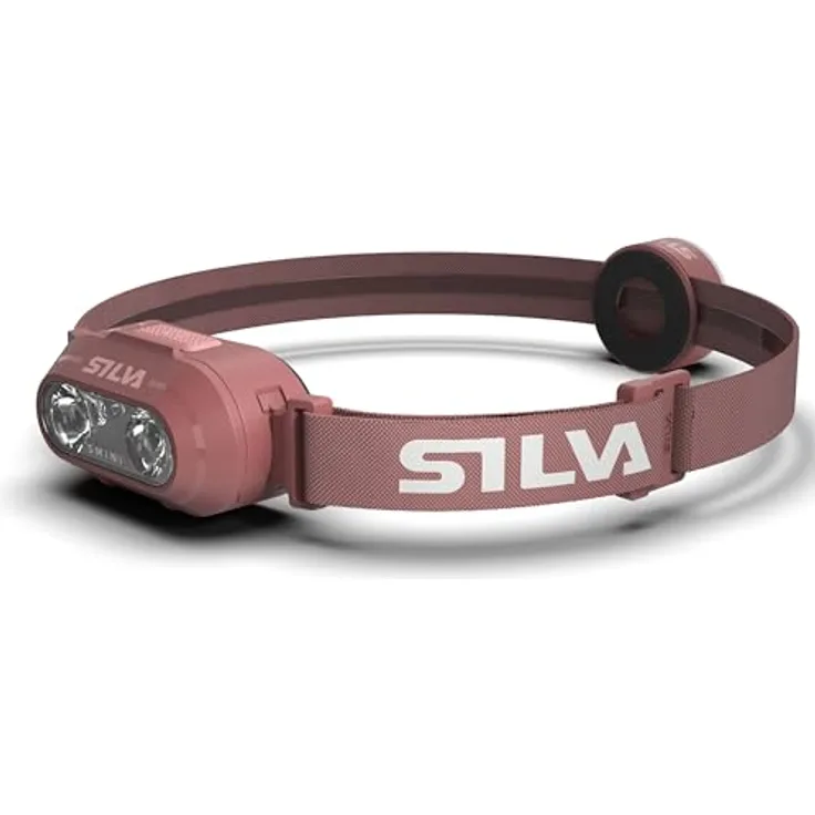 Silva Smini Stirnlampe LED, wiederaufladbar über USB-C, 250 Lumen, 3 Helligkeitsstufen, weiß & rot, 53 g, wasserfest, mit Batterieanzeige und rotem Rücklicht