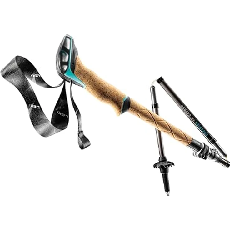 LEKI Cressida FX Carbon Trekkingstöcke, 4-teilig, faltbar, verstellbar, brownmetallic-Mint-Chocolate, 100-120 cm – Bild 4