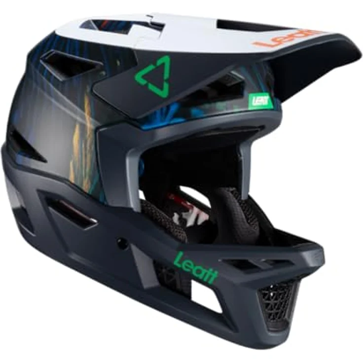 Leatt Gravity 4.0, Fullface Helm mit MIPS-Technologie, 22 Belüftungsöffnungen, abnehmbares Visier, Jungle - Mehrfarbig, S – Bild 1