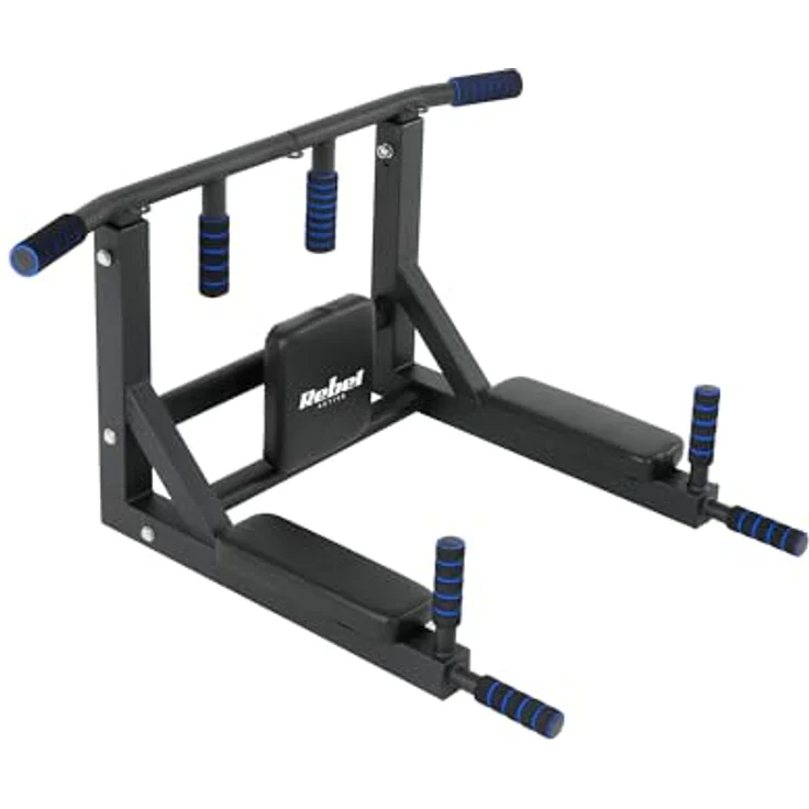 Rebel Active Klimmzug- und Dipbarren, Wandmontage, legierter Stahl, schwarz, vielseitig einsetzbar – Bild 4
