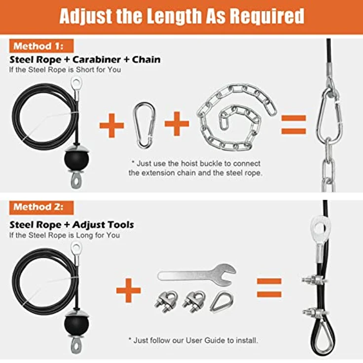 SERTT Seilzug Fitness Premium System Gym, Trainings geräte zuhause Verbesserte Gewicht kabelzug Trainings geräte für Gym LAT Pull Down, Bizeps Curl, Trizeps, Armtraining – Bild 4
