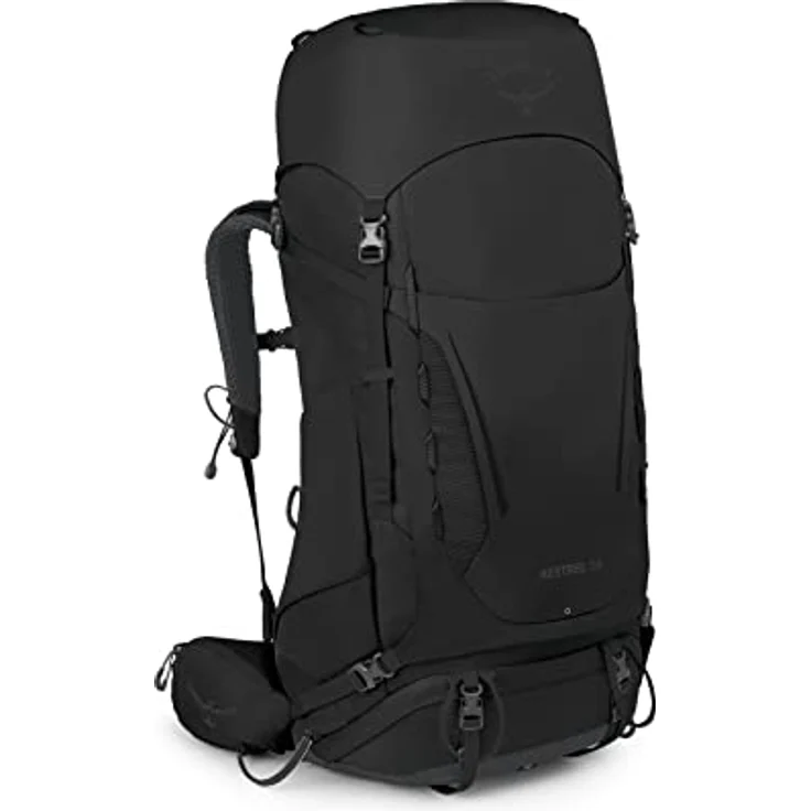 Osprey Kestrel 58 Black L/XL, Wanderrucksack mit AirScape Rückenplatte – Bild 1