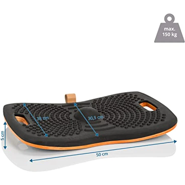 hjh OFFICE 830041 Balance Board ACTIV Holz Wackelbrett mit PU-Schaum, Fitness Balancierbrett für Arbeiten im Stehen – Bild 5