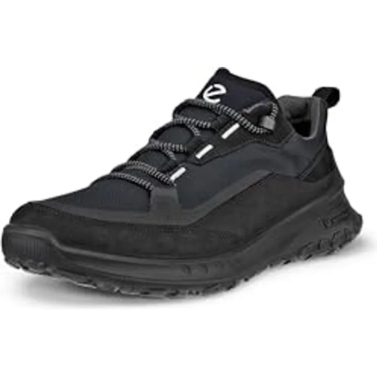 Ecco ULT-TRN Low Waterproof, Herren Wanderschuhe mit atmungsaktivem Obermaterial und Michelin-Sohle, schwarz, Größe 45