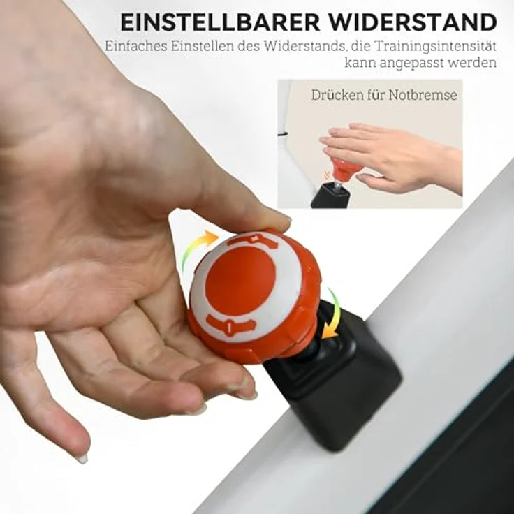 HOMCOM Heimtrainer Fahrrad Hometrainer Fahrrad mit LCD-Display, verstellbarem Sitz, Rollen, Indoor Fitnessbike mit Becherhalter für Zuhause, Stahl, weiß – Bild 4