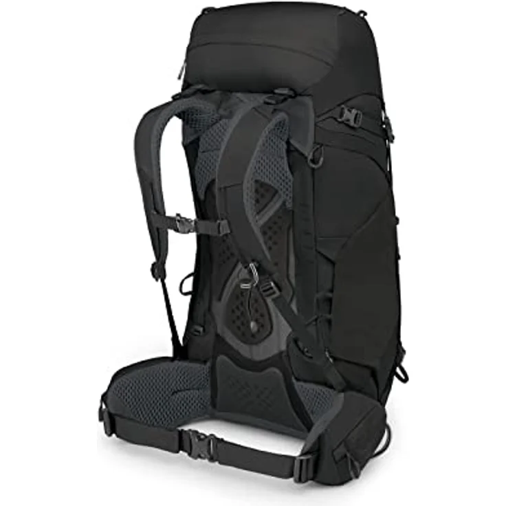 Osprey Europe Kestrel 48 Black L/XL, Wanderrucksack mit AirScape Rückenplatte und integrierter Regenhülle – Bild 4