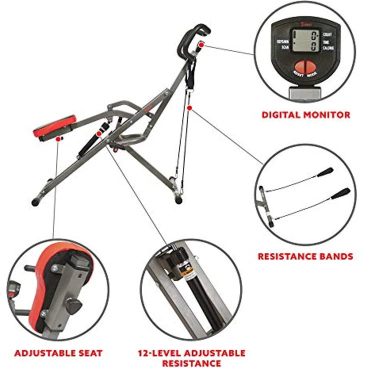 Sunny Health & Fitness Row-N-Ride PRO Squat Assist Trainer - SF-A020052 – Bild 3