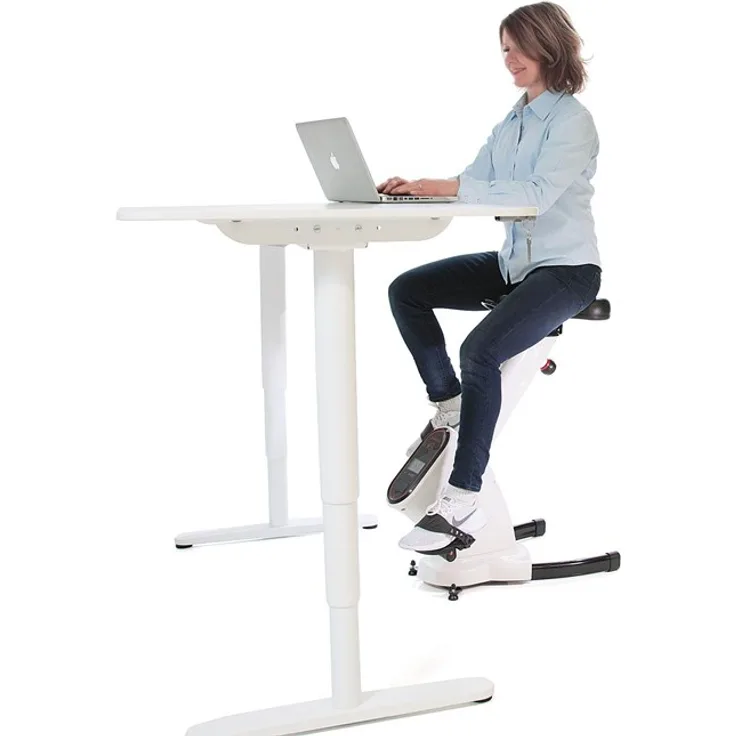Gymstick Desk Bike, Fitness Gerät mit höhenverstellbarem Sattel zur Aktivierung der Kernmuskulatur