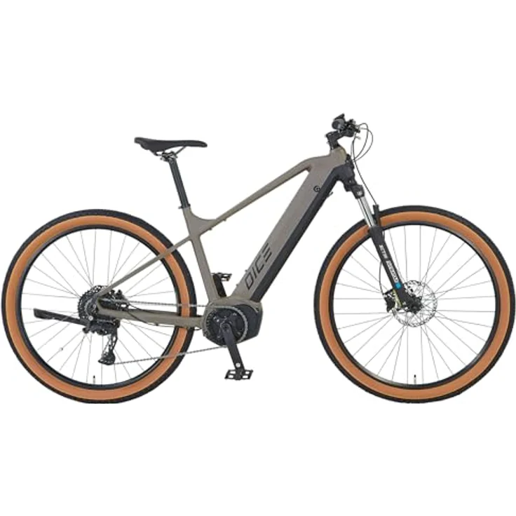 Prophete DICE 3.0 E-MTB 29", AEG 36V Mittelmotor 250W, Shimano 10-Gang Kettenschaltung, 110 km Reichweite, Suntour XCT Federgabel, hydraulische Scheibenbremsen, Grau/Schwarz – Bild 1