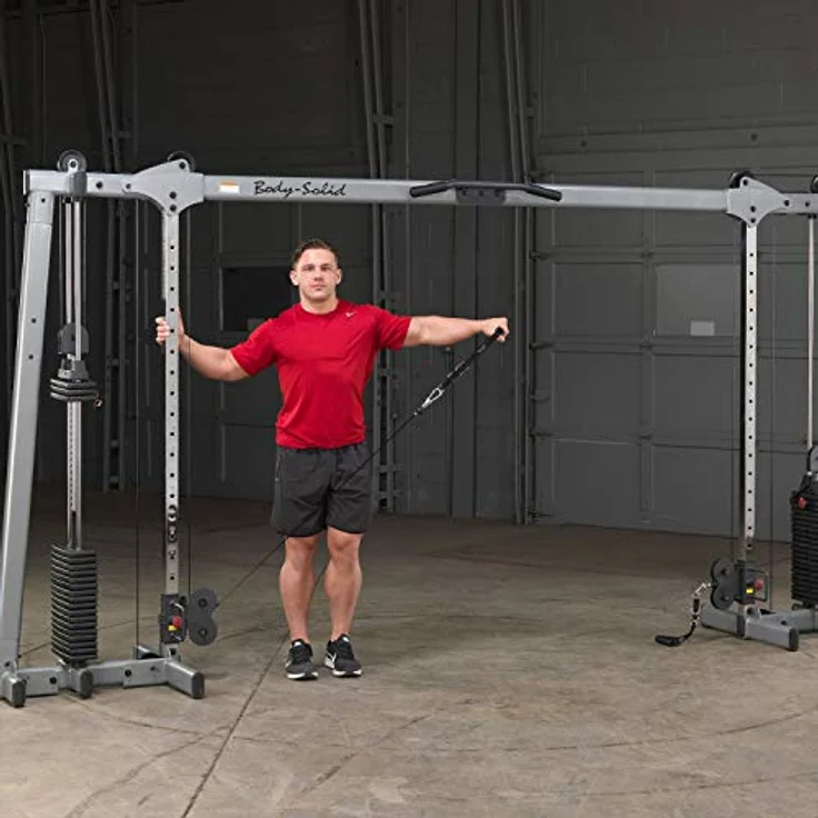 Body-Solid GDCC-250 Kraftstation | Functional Training Center | Multi-Kabelzug, verstellbare Rollen, 20-fach höhenverstellbar, schwarz – Bild 2