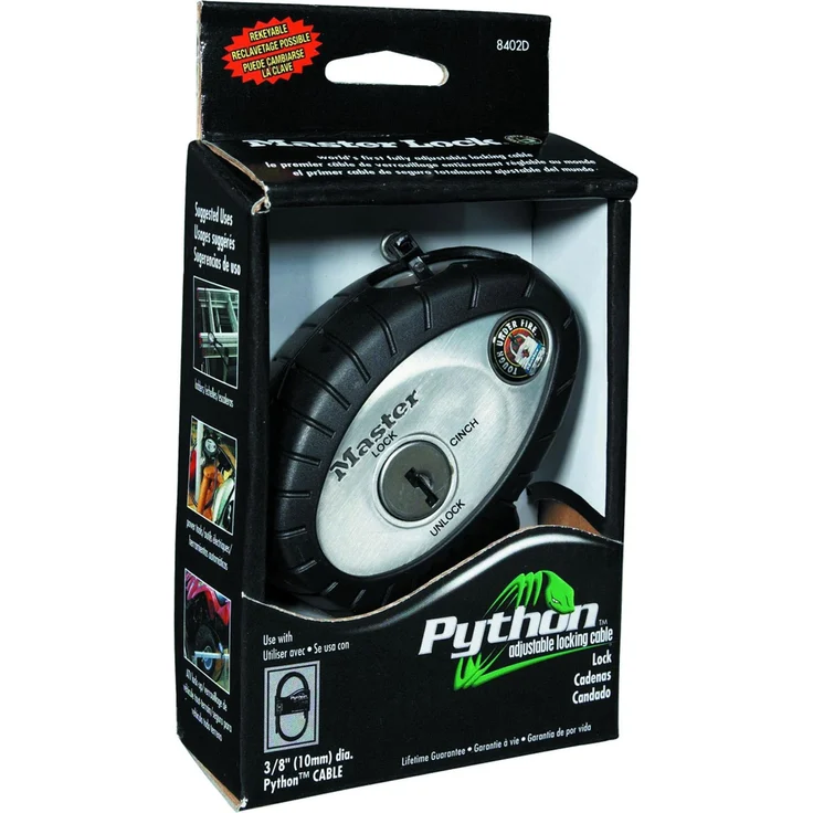 Master Lock Veloschloss, robustes Fahrradschloss mit Sicherheitsniveau 10, schwarz