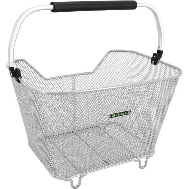Racktime Bask It Lenkerkorb, 23 l, aus robustem Stahl, kompatibel mit Snap It und Snap It 2.0, mit praktischem Henkel