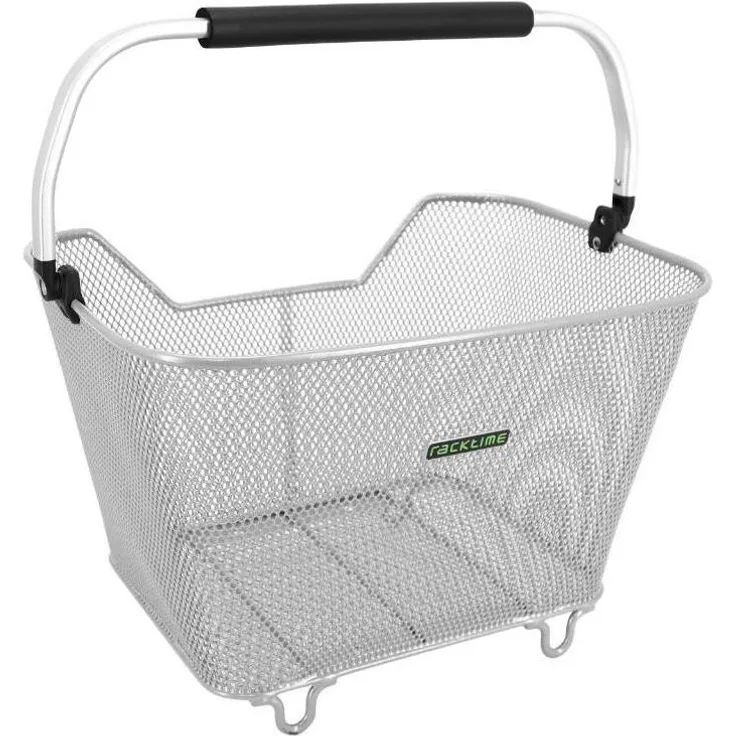 Racktime Bask It Lenkerkorb, 23 l, aus robustem Stahl, kompatibel mit Snap It und Snap It 2.0, mit praktischem Henkel