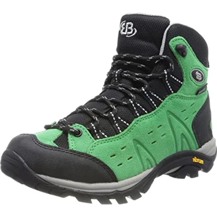 Brütting Mount Bona High, Damen Wanderschuhe aus Veloursleder mit regulierbarer Schnürung, Grün – Bild 1