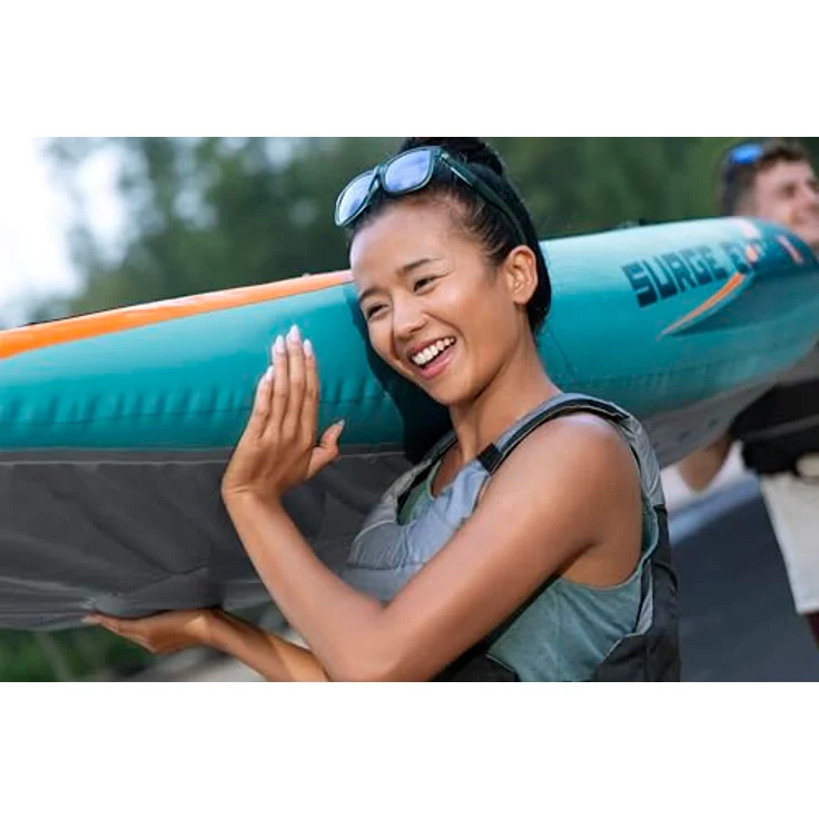 Bestway Hydro Force Kajak-Set Surge Elite X1, 312 x 94 x 30 cm, für 1 Person bis 130 kg, Wildwasser-tauglich, TriTech-Material, verstellbarer Sitz, 3 Luftkammern, inkl. Ruder, Pumpe und Rucksack – Bild 3