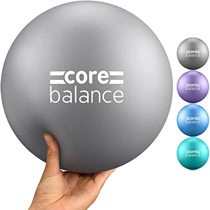 Core Balance Pilatesball - Anti-Burst Yogaball - rutschfestes PVC - Gymnastik, Fitness, Physiotherapie leicht – Einfach Aufzublasen - 200 Kg Maximalgewicht - 23 cm groß, 200 g - 4 – Bild 1