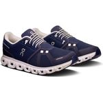 ON Running Cloud 6, Herren Laufschuhe in Midnight-White, Größe 42, Synthetik-Obermaterial, Schnürung