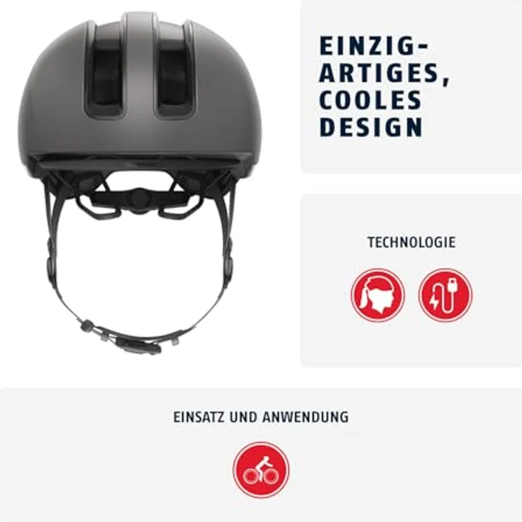 Abus HUD-Y titan matt 57 - 61 cm – Bild 3