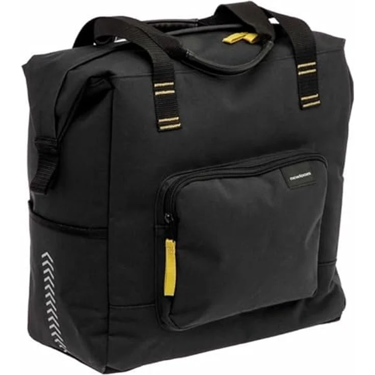 New Looxs Tulum Camella Einkaufstasche Fahrrad, 24,5L, aus recyceltem Polyester, E-Bikes geeignet, wasserabweisend, schwarze Fahrradtasche mit stabilen Befestigungshaken – Bild 2