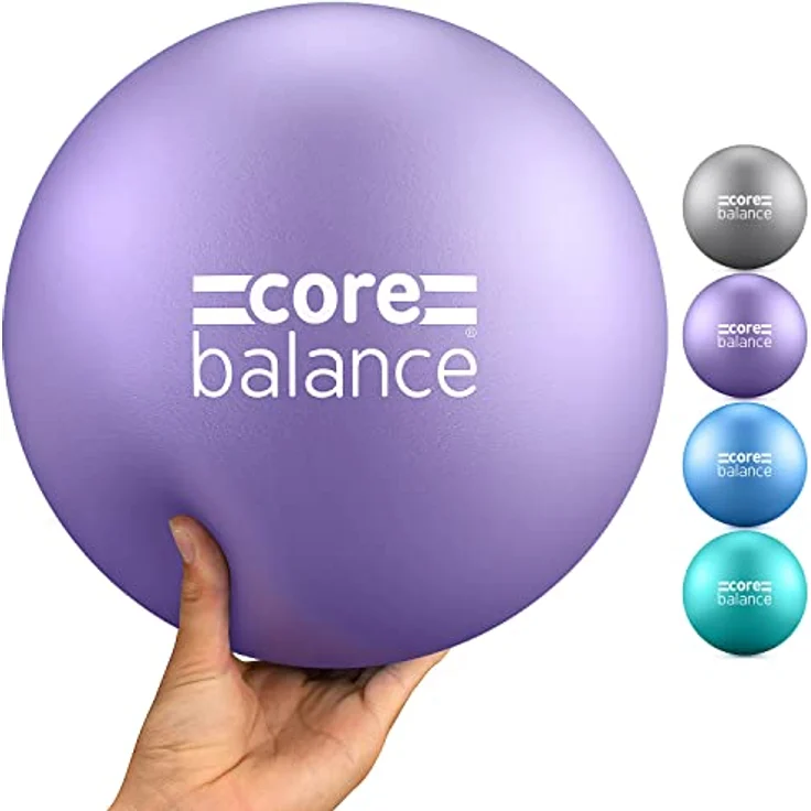 Core Balance Pilatesball - Anti-Burst Yogaball - rutschfestes PVC - Gymnastik, Fitness, Physiotherapie leicht – Einfach Aufzublasen - 200 Kg Maximalgewicht - 23 cm groß, 200 g - 4 – Bild 1