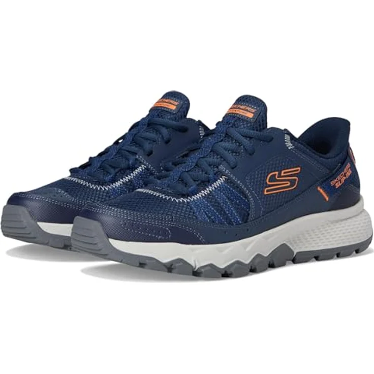 Skechers WIP 237634-NVOR, Herren Wanderschuhe aus Navy Leder/Textil mit orangenen Akzenten, Größe 44 – Bild 2