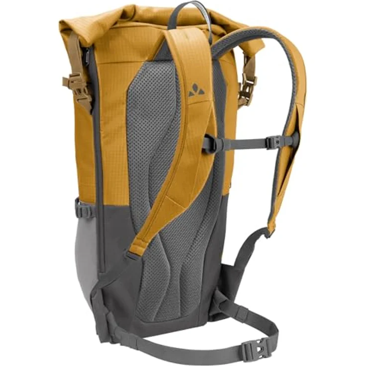 VAUDE Cityrucksack CityGo II 23 Liter Gelb, wasserdichter Rucksack Damen & Herren, leichter Daypack mit Laptop-Fach, Rolltop Rucksack – Bild 2