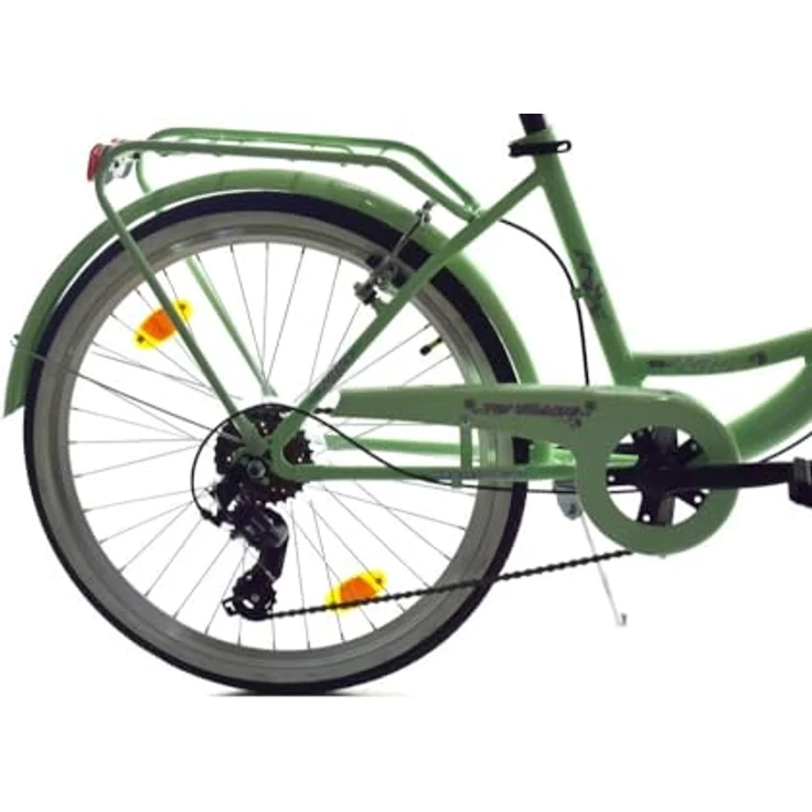 T&Y Trade 24 Zoll Kinder City Mädchen Fahrrad Mint Grün Shimano 6 Gang mit STVO Beleuchtung – Bild 3