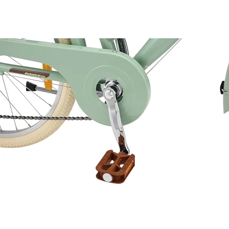 BIKESTAR Alu Kinderfahrrad 24 Zoll, City Retro Bike für 9-10 Jahre, 7 Gänge, V-Bremse, mit Korb, Mint, ergonomisch und leichtgängig – Bild 3