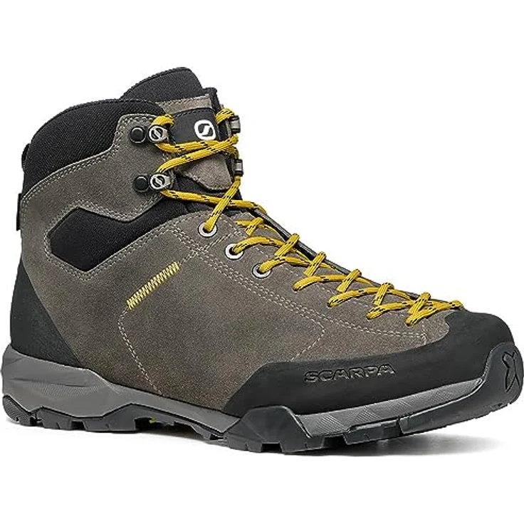 Scarpa Mojito Hike GTX, Wanderschuhe aus Wildleder mit GORE-TEX® Membran, titanium/mustard, Größe EU 42 – Bild 2