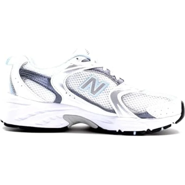 New Balance 530 Herren-Sneaker, Laufschuh mit ABZORB-Dämpfung, weiß/light chrome blue, Größe 42 – Bild 5