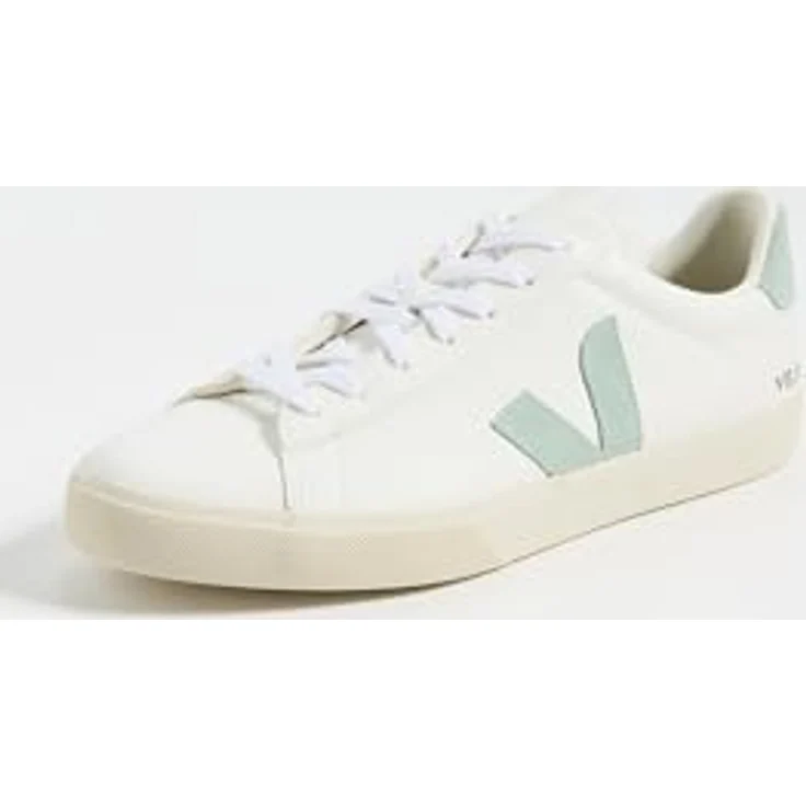 Veja Campo Herren Schnürung, Chromefree Leder Turnschuhe für All-Day Sport, Weiß Grün, Größe 42 EU, 8 UK, 9 US – Bild 2