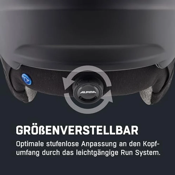 ALPINA Alto Q-LITE Skihelm, stoßabsorbierend & individuell anpassbar, kontrastverstärkendes Visier, Black matt (Gold Mirror), S (51-55 cm) – Bild 5