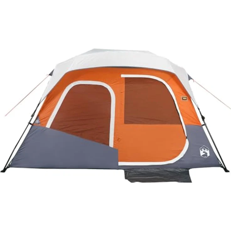 vidaXL Campingzelt 6 Personen, wasserdicht mit integrierter LED-Beleuchtung und Quick-Release-System, 11.50 kg – Bild 7