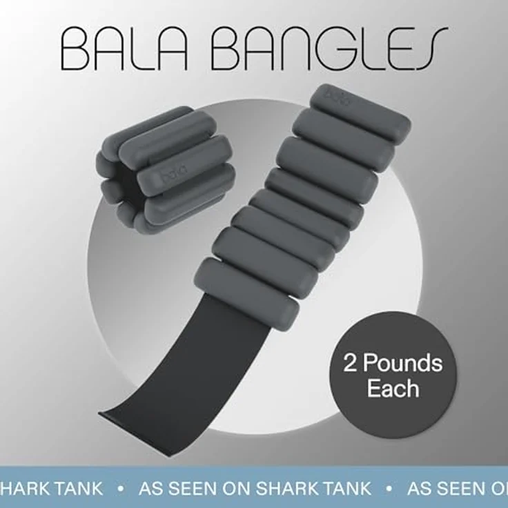 Bala Bangles 2lb Charcoal, Gewichte für Kraftsport aus recyceltem Stahl mit silikonem Umhüllung und perfekter Passform – Bild 2