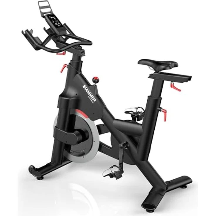 HAMMER Speedbike Speed PRO, Indoor Cycle Heimtrainer mit 22 kg Schwungmasse, Bluetooth, kompatibel mit Kinomap & Zwift, stabil bis 150 kg – Bild 3