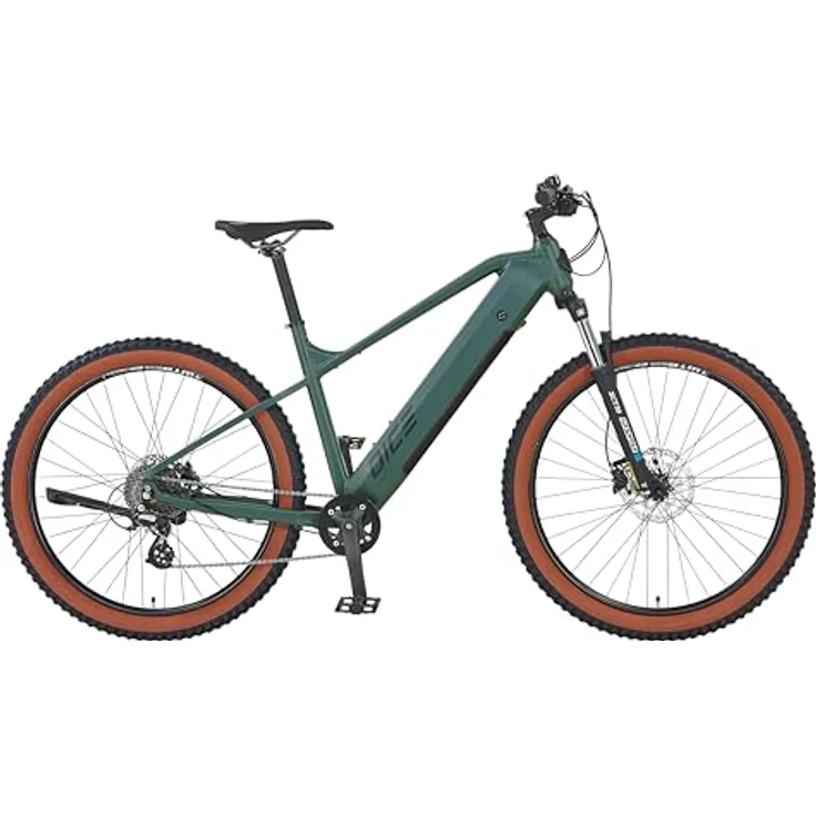 Prophete Dice 1.0 E-MTB 27,5" – Enovation Hinterradmotor 250W, 40Nm, Shimano Altus 8-Gang, 100 km Reichweite, Suntour XCT Federgabel, Hydraulische Scheibenbremse, Bronze Grün – Bild 2