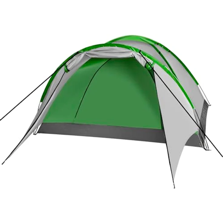TRIZAND Nevada 23483 Campingzelt für 4 Personen, wasserdicht mit Vorzelt und Moskitonetz – Bild 5