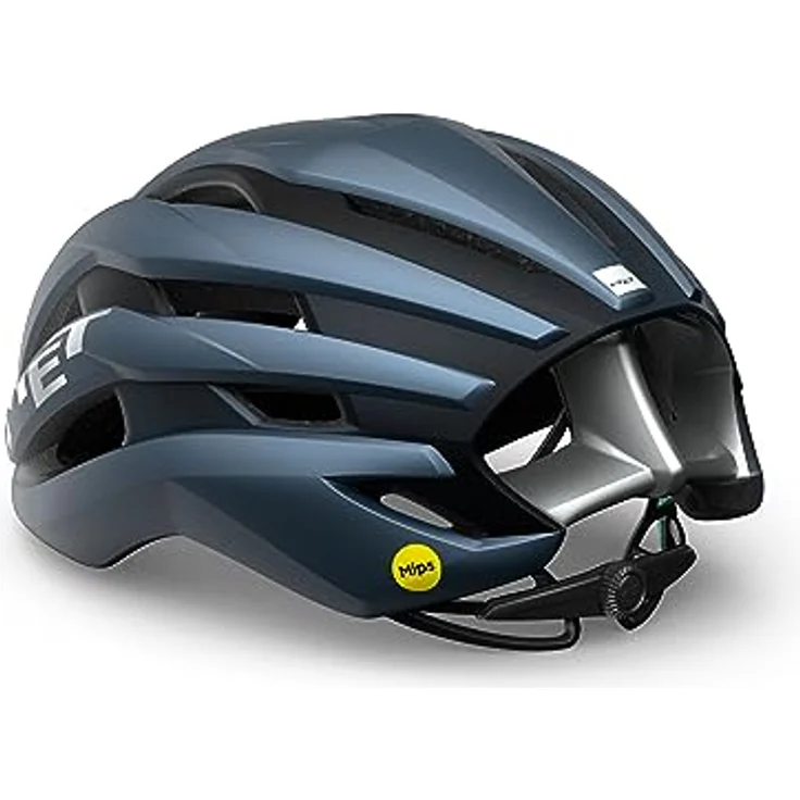 MET Trenta MIPS, Fahrradhelm mit optimaler Belüftung, Navy Silver, Matt, Gr. L (58-61 cm) – Bild 3