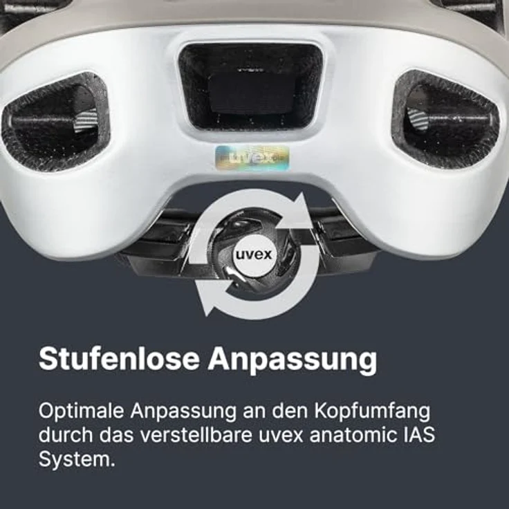 Uvex Sports true cc Velohelm, 52 - 56 cm, oak brown-silver matt, mit integrierter Sonnenblende und 17 Belüftungsöffnungen – Bild 5