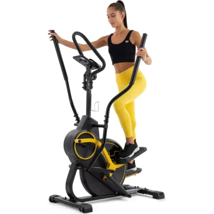 HS HOP-SPORT Hop-Sport Cross Stepper für zuhause HS-450B Dynamic - 2-in-1 Crosstrainer und Stepper mit Trainingscomputer - innovatives Trainingsgerät verbindet das Stepper- und Crosstrainer- Training – Bild 2