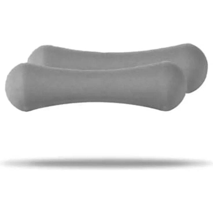 GymBeam Neopren-Hanteln, rutschfestes Fitness-Tool für Zuhause, ideal für Cardio & HIIT, anatomische Form, grau, 2 x 1 kg – Bild 2