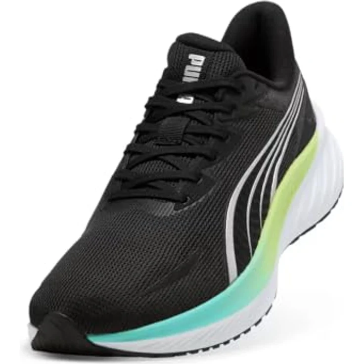 PUMA Pounce Lite 2 Herren Laufschuh, ultraleichter Komfort mit PROTREAD Sohle, Black-Intense Mint-Sunny Lime, Schuhgröße: 44 EU – Bild 4