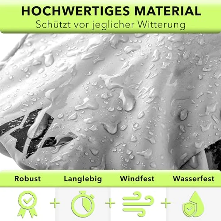AVANA Regenschutz für Fahrradhelm, reflektierende Abdeckung mit 360 Grad Sichtbarkeit, wasserdicht, hellgrau – Bild 4