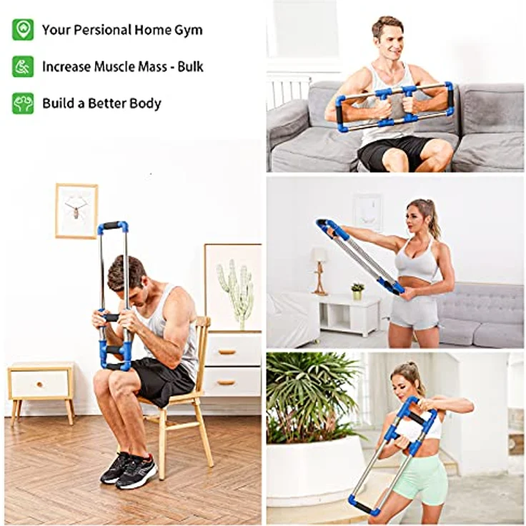 GOFITNESS Push Down Bar Brusttrainer Fitnessgerät für Zuhause - Krafttraining Sportgerät für Brustmuskeln, Arme, Schultern, Bauch, Rücken - Home Gym Equipment Brust Trainingsgerät für Zuhause – Bild 2