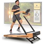 SportPlus Laufband SportPlus Walking Pad, klappbar bis 18 km/h, Eichenholz, 12% Steigung, FSC®-zertifiziert, leiser Brushless Motor, TÜV-zertifiziert, bis 150kg