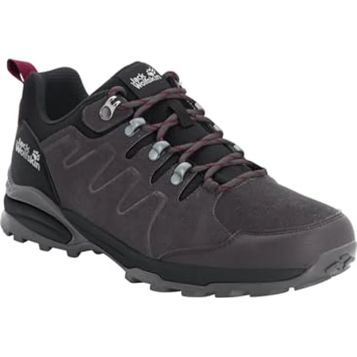 Jack Wolfskin Refugio Texapore Low W, Damen Wanderschuhe, wasserdicht, Veloursleder, grau, Gr. 39.5 – Bild 4