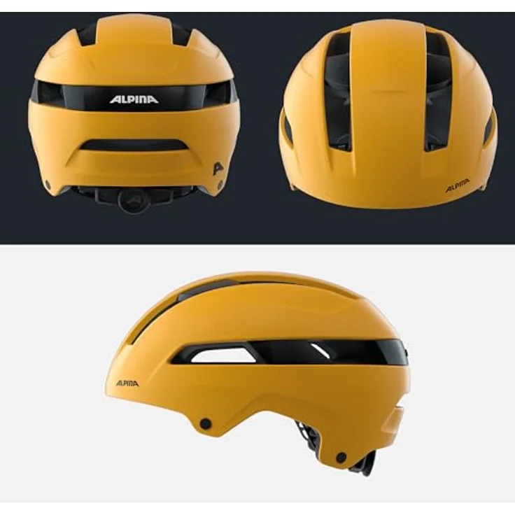 ALPINA SPORTS SOHO Velohelm, (55 - 59 cm) mit Hi-EPS Stossabsorption, reflektierendem Logo und 9 Lüftungsöffnungen, urbanes Design, Made in Germany – Bild 4