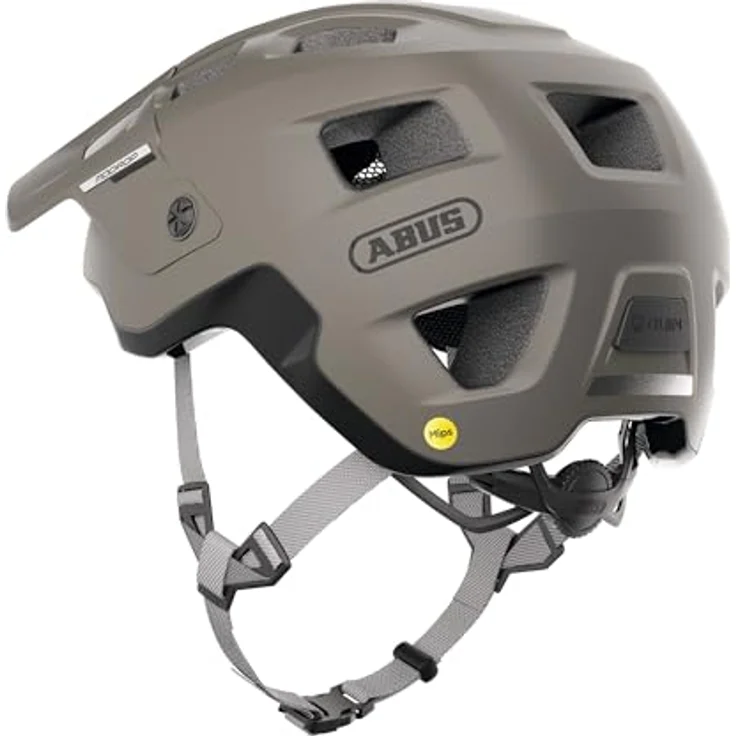 ABUS MTB-Helm MoDrop MIPS - robuster Helm mit Aufprallschutz und individueller Passform für Mountainbiker - Unisex - Grau, M – Bild 4