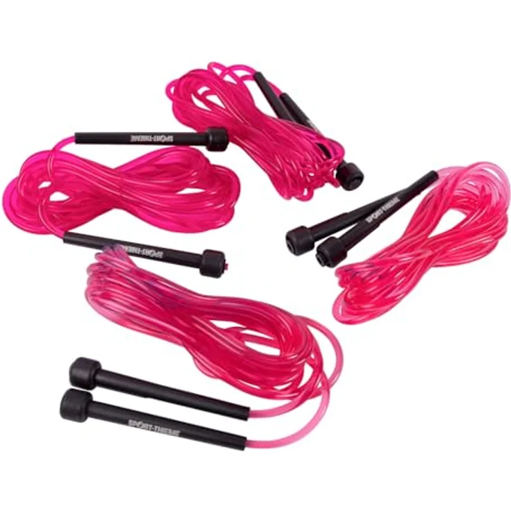 Sport-Thieme Double-Dutch Seile, Springseil-Set für Gruppenseilspringen, 4,8 m, Baumwolle mit Holzgriffen oder neonbunt mit Kunststoffgriffen – Bild 2